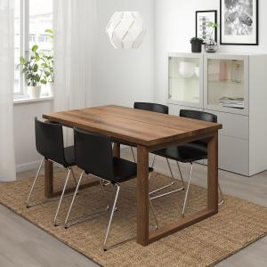 IKEA - Mesa y 4 sillas marrón/Mjuk marrón oscuro