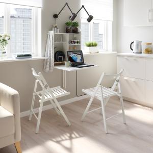 IKEA - TERJE Mesa y dos sillas blanco/blanco
