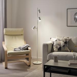 IKEA - Lámpara pie&3 focos blanco