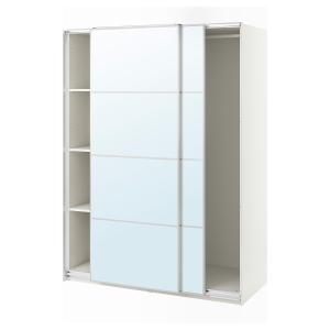 IKEA - AULI Armario blanco/espejo 150x66x201 cm