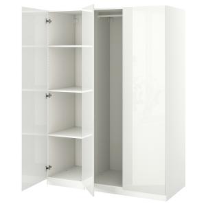 IKEA - FARDAL Armario blanco/alto brillo blanco 150x60x201…