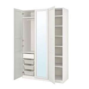IKEA - TYSSEDAL Armario blanco/espejo 150x60x236 cm