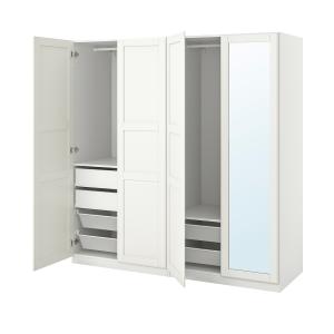 IKEA - TYSSEDAL Armario blanco/espejo 200x60x201 cm