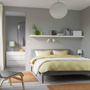 IKEA - Estructura cama tapizada Knisa gris claro 160x200 cm