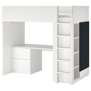 IKEA - Cama alta Blanco superficie de pizarra/con escritori…