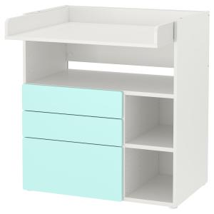 IKEA - Cambiador bebé Blanco turquesa claro/con 3 cajones