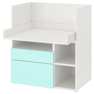 IKEA - Escritorio Blanco turquesa claro/con 2 cajones