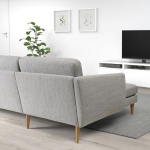 IKEA - Sofá de 4 plazas con chaiselongue Viarp/beige/marrón…