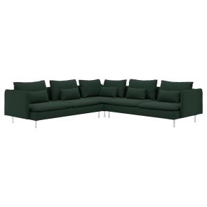 IKEA - Sofá de esquina 6 Tallmyra verde oscuro