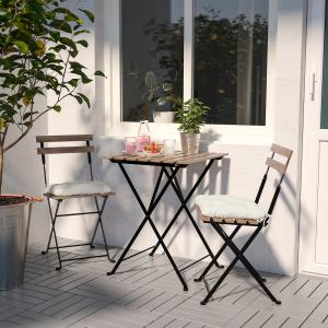 IKEA - Mesa y 2 sillas balcón jardín o terraza de madera