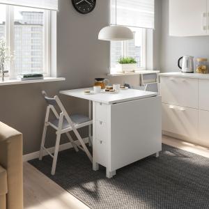 IKEA - Silla plegable Blanco/Knisa gris claro