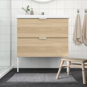 IKEA - Alfombrilla de baño Blanco grisáceo mezcla