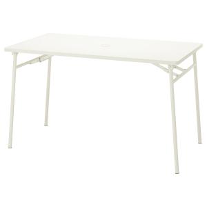 IKEA - Mesa jardín blanco/plegable 130x74 cm