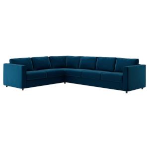 IKEA - Funda para sofá 5 plazas esquina Djuparp azul verdos…