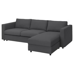 IKEA - Funda sofá cama 3 chaiselongue Hallarp gris