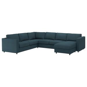 IKEA - Funda sofá cama esquina 5  chaiselongue/Hillared azu…