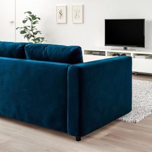 IKEA - Sofá 5 plazas esquina  chaiselongue/Djuparp azul ver…