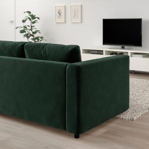 IKEA - Sofá cama esquina 5  chaiselongue/Djuparp verde oscu…