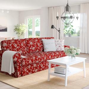 IKEA - Sofá cama 3 plazas Virestad rojo/blanco