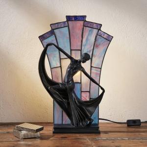 Lámpara de mesa Flamina en estilo Tiffany