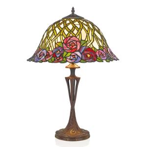 Lámpara de mesa Melika en estilo Tiffany