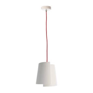 Lámpara colgante Twister I, blanco, Ø 18 cm