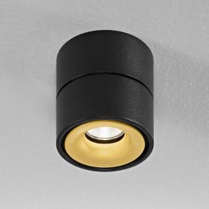 Egger Clippo foco de techo LED, negro-oro, 3.000K