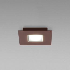 Fabbian Quarter lámpara LED techo marrón 2 luces