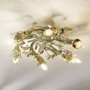 Lámpara de techo Tulipa, diseño floral 6 brazos
