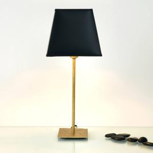 Lámpara de mesa Mattia, pantalla angular en negro