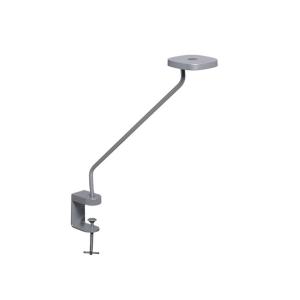 Lámpara de trabajo LED Trace, pinza, aluminio gris