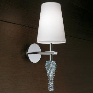 Lámpara de pared Crystal decorativa blanca