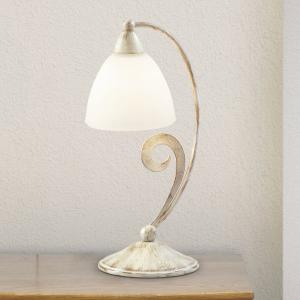 Lámpara de mesa 1730/1L blanco satinado, marfil