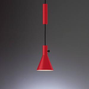 Lámpara colgante LED Eleu vanguardista en rojo