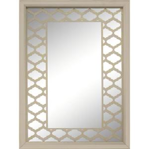 Espejo enmarcado rectangular mosaico jaipur oro 90 x 70 cm