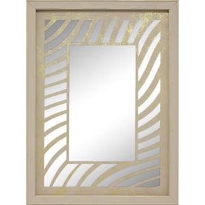 Espejo enmarcado rectangular mosaico agni oro 90 x 70 cm