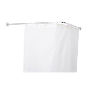 Barra cortina de baño angular cromo 80x190 cm