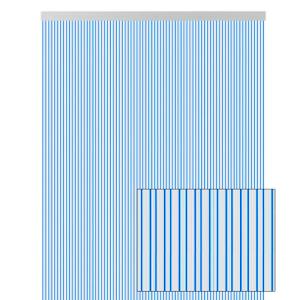 Cortina de puerta pvc ferrara azul-transparente 90 x 210 cm