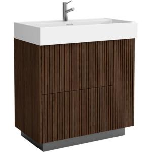 Mueble de baño con lavabo majestic chapa teca 80x45 cm