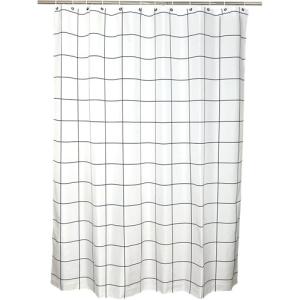 Cortina de baño neo grid algodón poliéster 180x200 cm