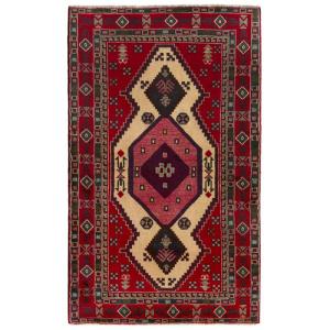 Alfombra pie de cama lana afganistan baluch multicolor rect…