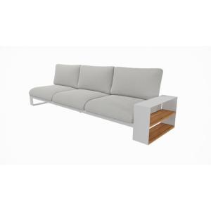 Sofá de exterior 3 plazas de aluminio surrey blanco