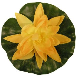 Figura decorativa nenúfar amarillo 14 cm