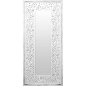Espejo enmarcado rectangular mosaico surat plata 120 x 60 cm