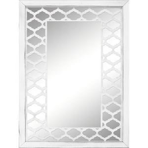 Espejo enmarcado rectangular mosaico jaipur plata 90 x 70 cm