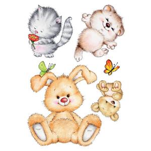 Sticker wa xl flat cute animals adh. 18304 48x68