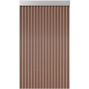 Cortina de puerta pvc cintas marrón 90 x 210 cm