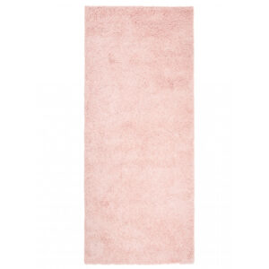 Alfombra de pasillo dormitorio bebé rosa shaggy 70 x 300 cm