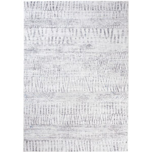 Alfombra de salón gris crema líneas vintage 160 x 220 cm
