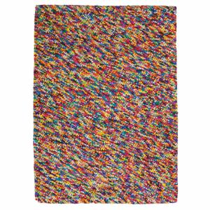 Alfombra multicolor de lana 160 × 230 cm RAINBOW